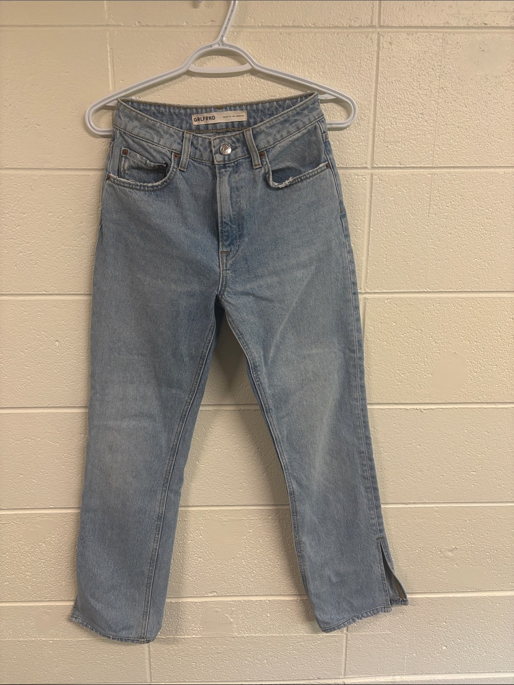 GRLFRND Light Blue Straight Leg Jeans